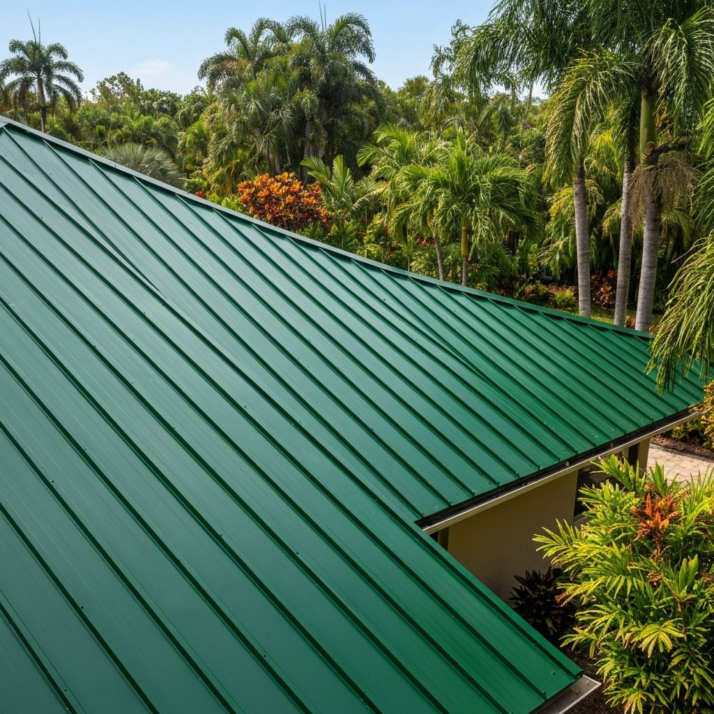 Forest Green metal roof on South Florida home