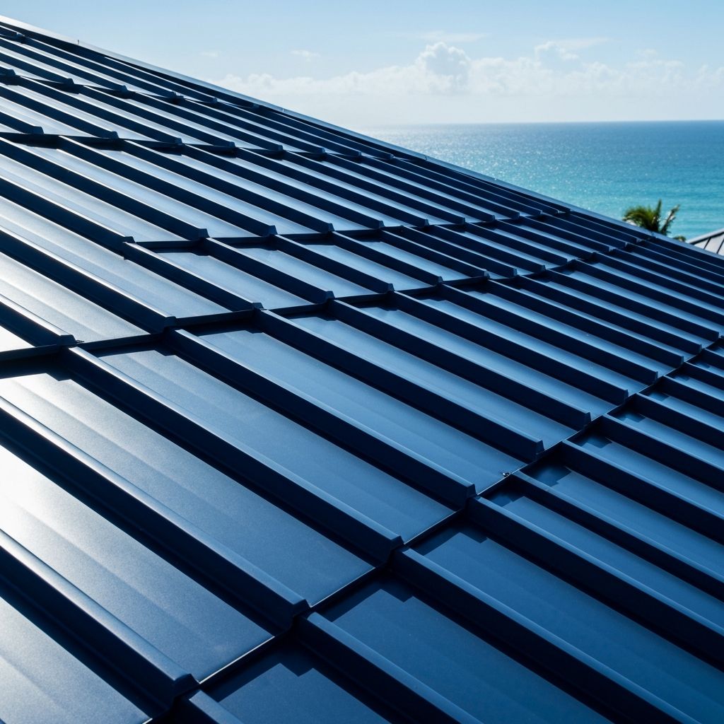 Midnight Blue metal roof on South Florida home